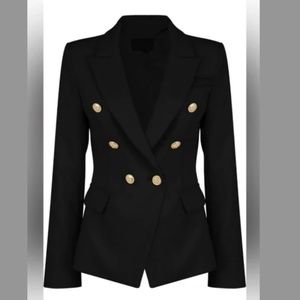 NWT Sincerely Jules - Black - Gold Button Blazer - Sz S & M